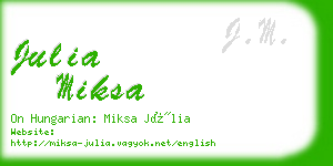 julia miksa business card